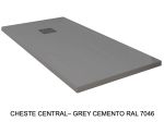 Bac de douche, extra plat, avec rainures pour un espace de séchage, L. 100 à 210 cm x l. 70 à 100 cm Résine anti glissant, finition misse, 10 couleurs, Livraison offerte